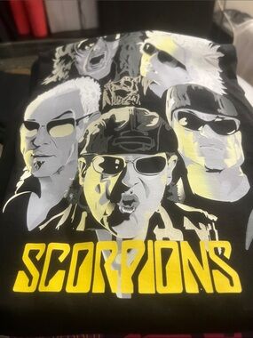 Scorpions Band Graphic Tee in Black and Yellow